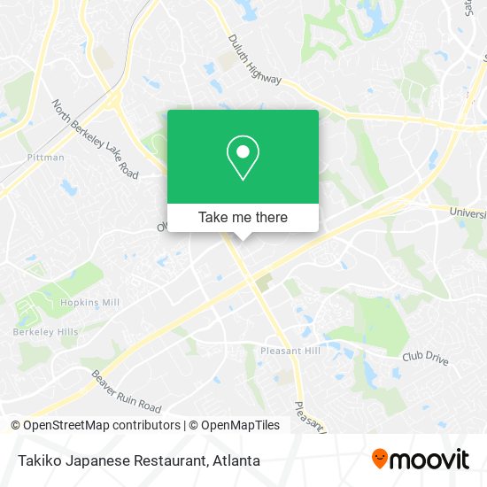 Mapa de Takiko Japanese Restaurant