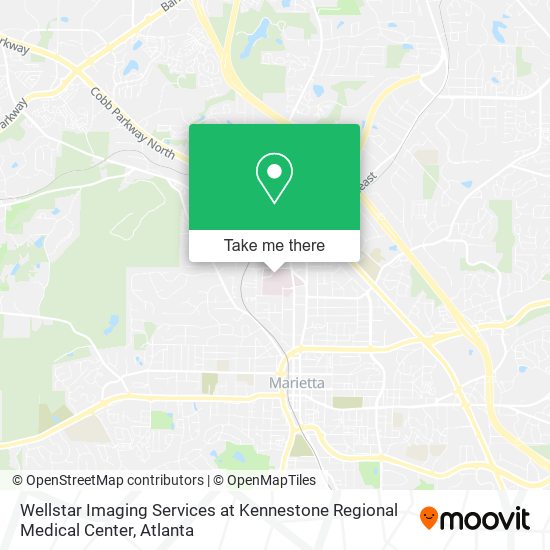 Mapa de Wellstar Imaging Services at Kennestone Regional Medical Center