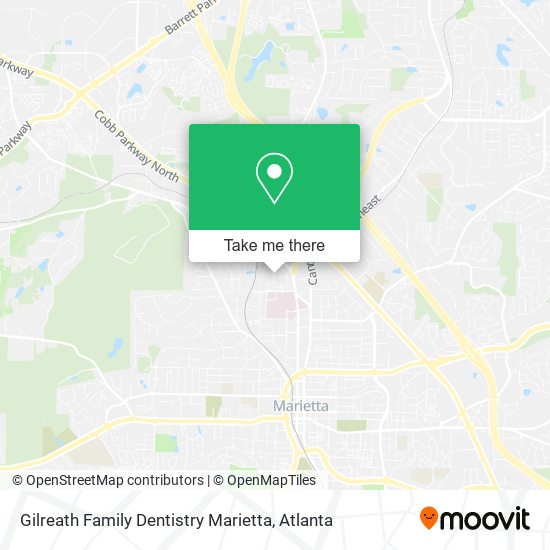 Mapa de Gilreath Family Dentistry Marietta