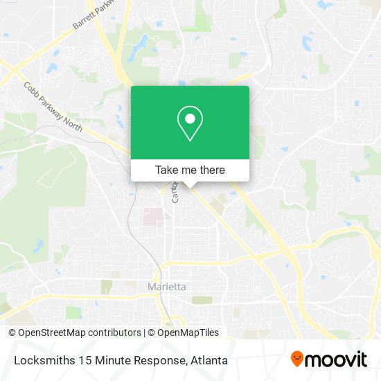 Locksmiths 15 Minute Response map