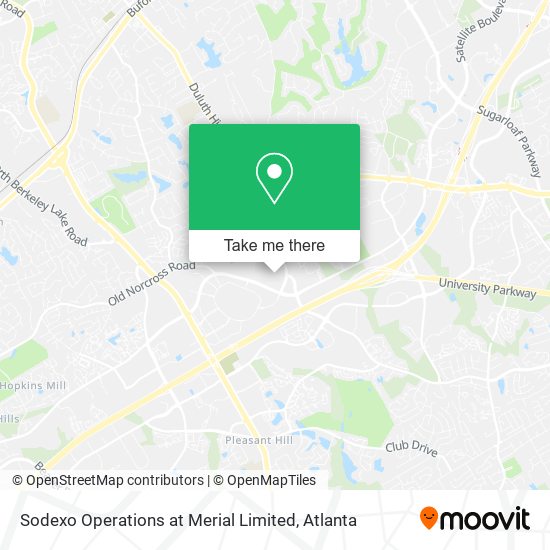 Mapa de Sodexo Operations at Merial Limited