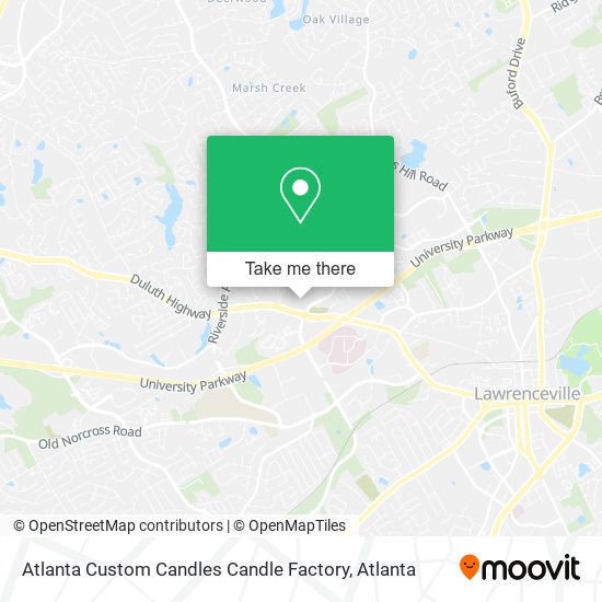 Mapa de Atlanta Custom Candles Candle Factory