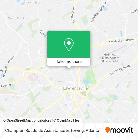 Champion Roadside Assistance & Towing map