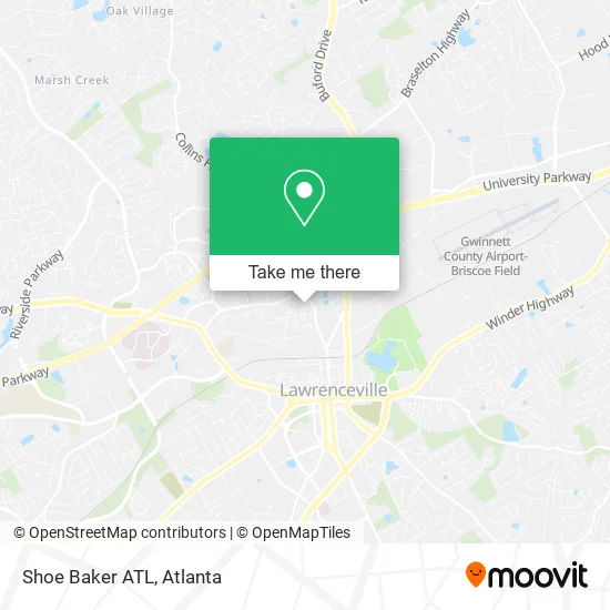 Shoe Baker ATL map