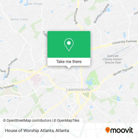 Mapa de House of Worship Atlanta