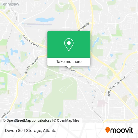 Devon Self Storage map
