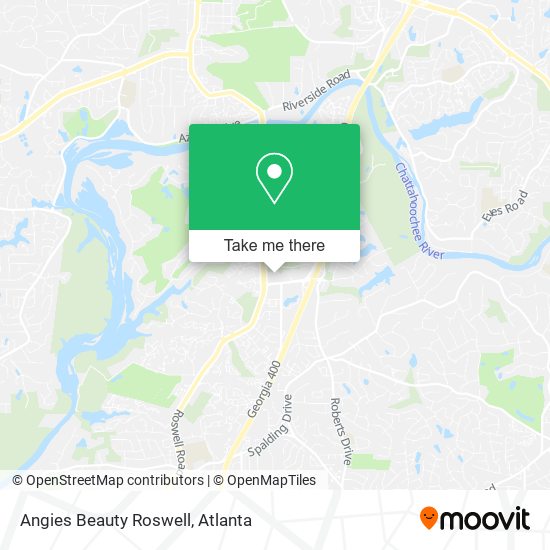 Angies Beauty Roswell map