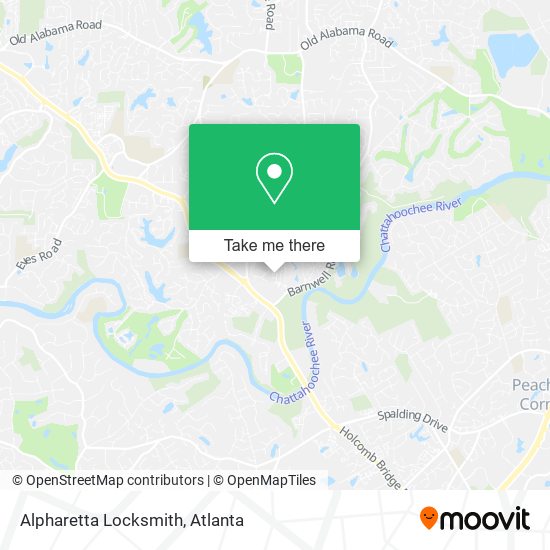 Mapa de Alpharetta Locksmith