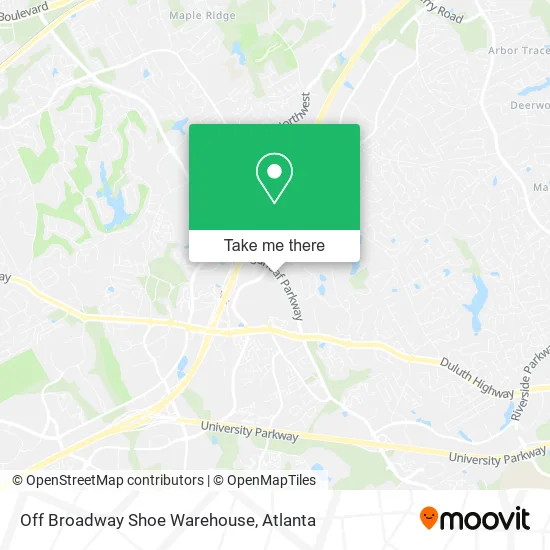 Off Broadway Shoe Warehouse map