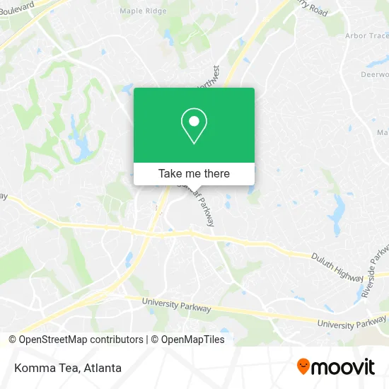 Komma Tea map