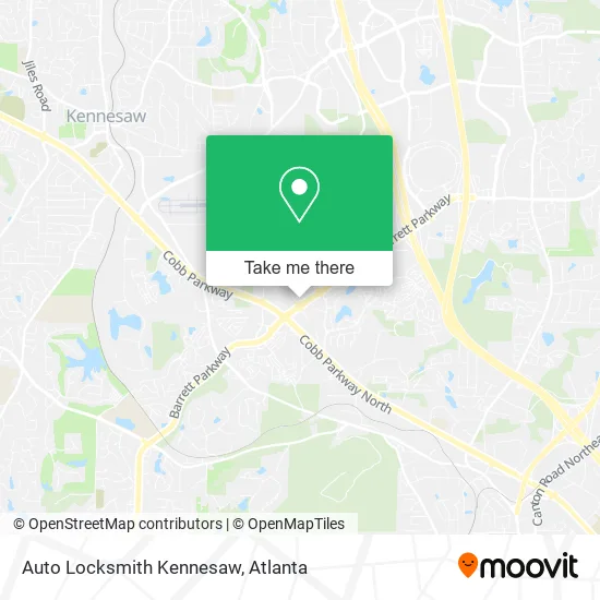 Auto Locksmith Kennesaw map