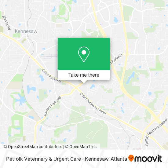 Petfolk Veterinary & Urgent Care - Kennesaw map