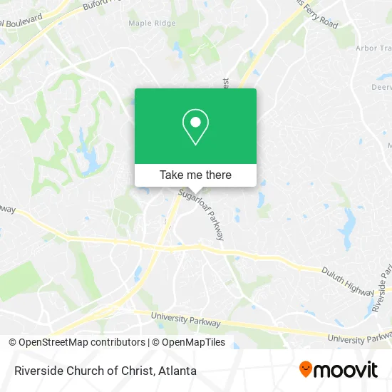 Riverside Church of Christ map