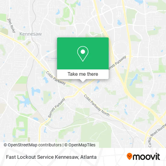 Fast Lockout Service Kennesaw map