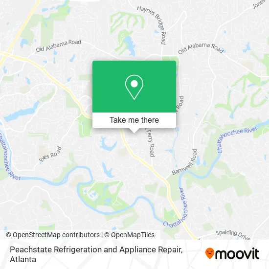 Peachstate Refrigeration and Appliance Repair map