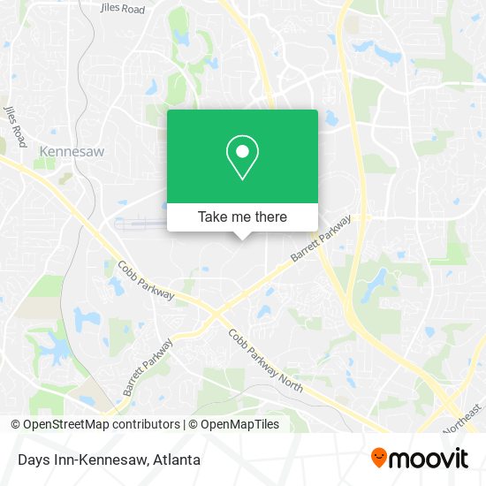 Days Inn-Kennesaw map