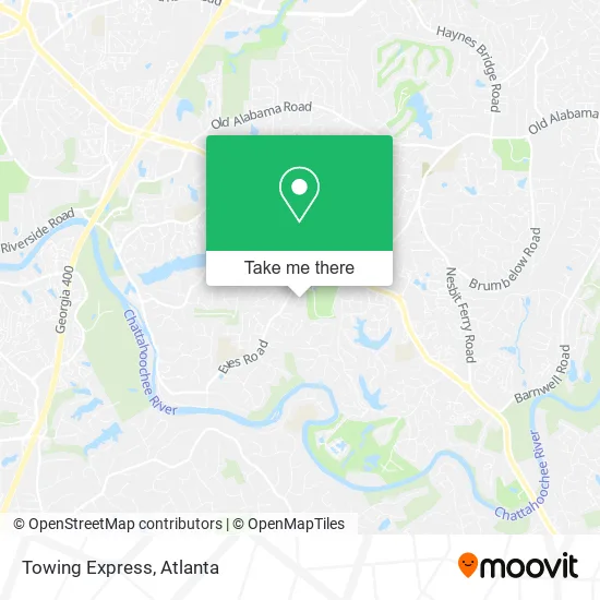 Towing Express map