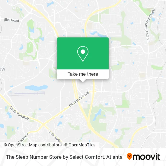 The Sleep Number Store by Select Comfort map