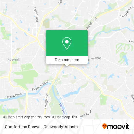 Mapa de Comfort Inn Roswell-Dunwoody