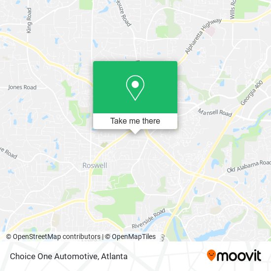 Mapa de Choice One Automotive