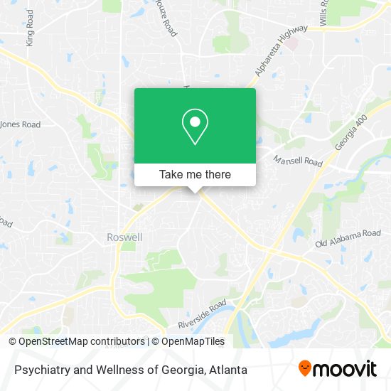 Psychiatry and Wellness of Georgia map