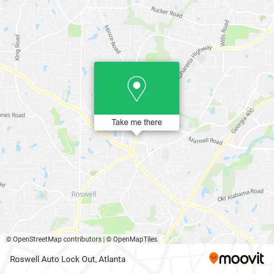 Roswell Auto Lock Out map