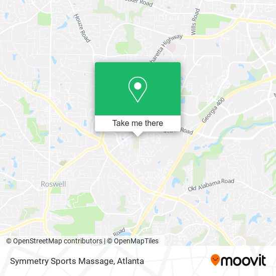 Mapa de Symmetry Sports Massage