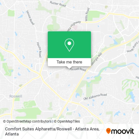 Mapa de Comfort Suites Alpharetta / Roswell - Atlanta Area