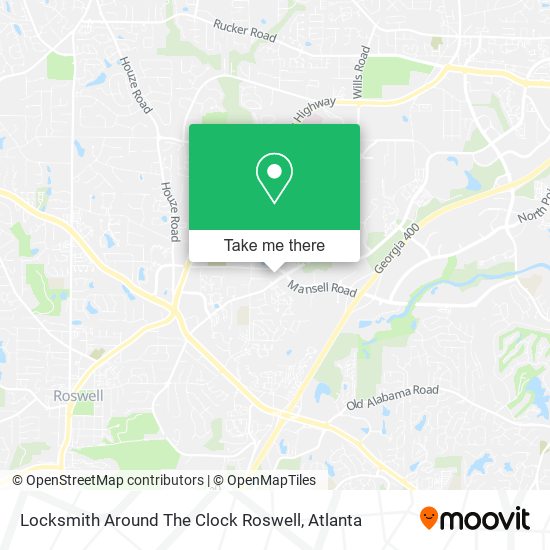 Mapa de Locksmith Around The Clock Roswell