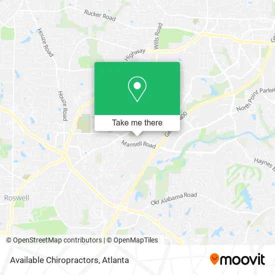 Available Chiropractors map