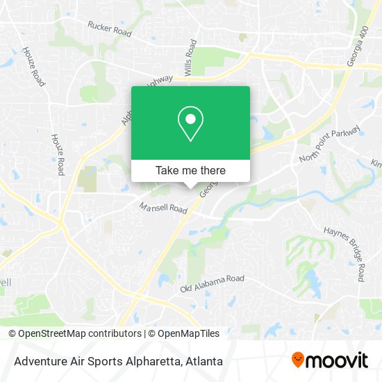 Adventure Air Sports Alpharetta map