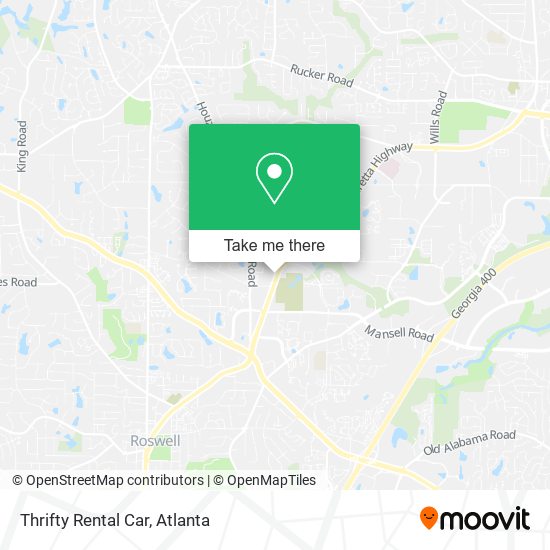 Thrifty Rental Car map