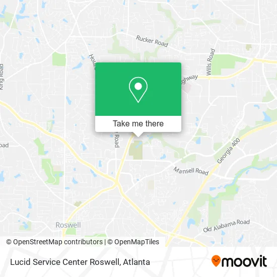 Mapa de Lucid Service Center Roswell