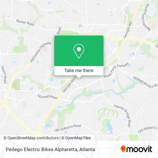 Mapa de Pedego Electric Bikes Alpharetta
