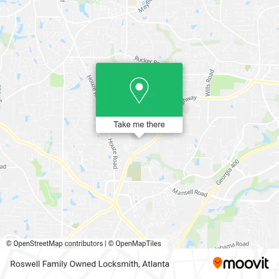 Roswell Family Owned Locksmith map