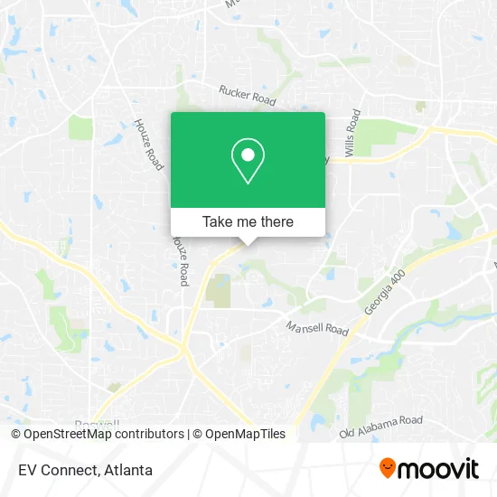 EV Connect map