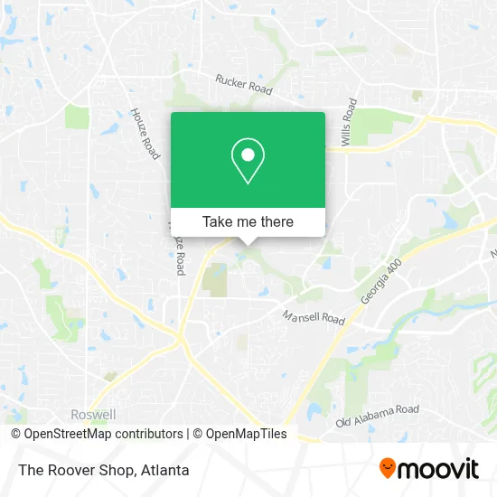 The Roover Shop map