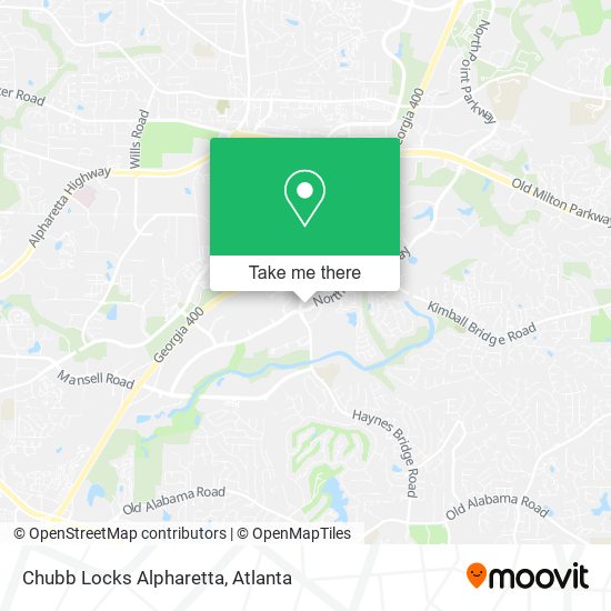 Mapa de Chubb Locks Alpharetta