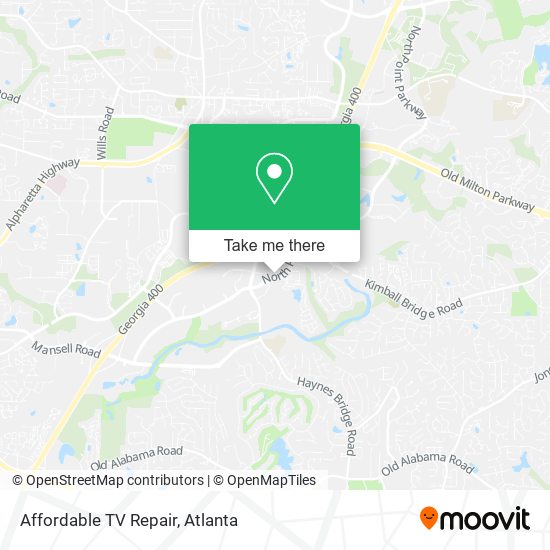 Affordable TV Repair map