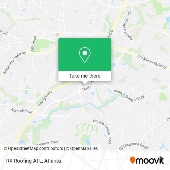 Mapa de RX Roofing ATL