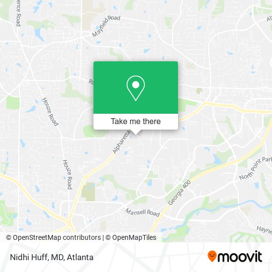 Nidhi Huff, MD map
