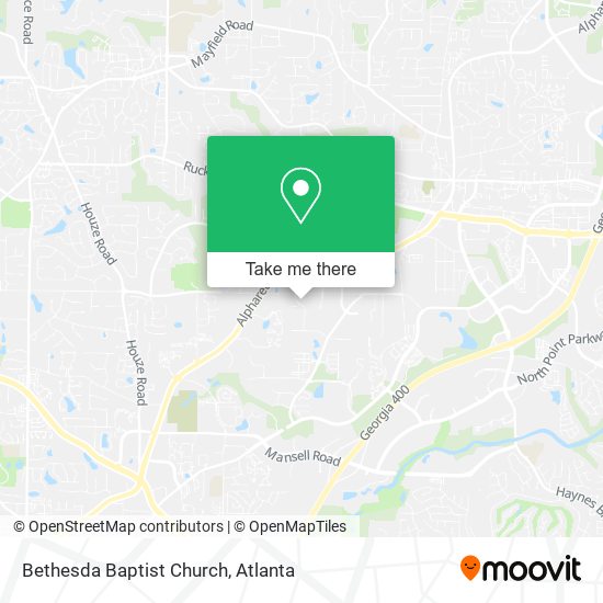 Bethesda Baptist Church map