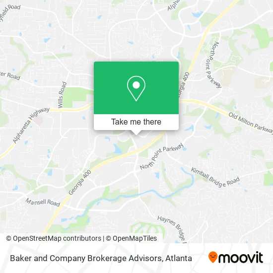 Mapa de Baker and Company Brokerage Advisors