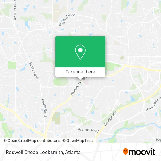 Roswell Cheap Locksmith map