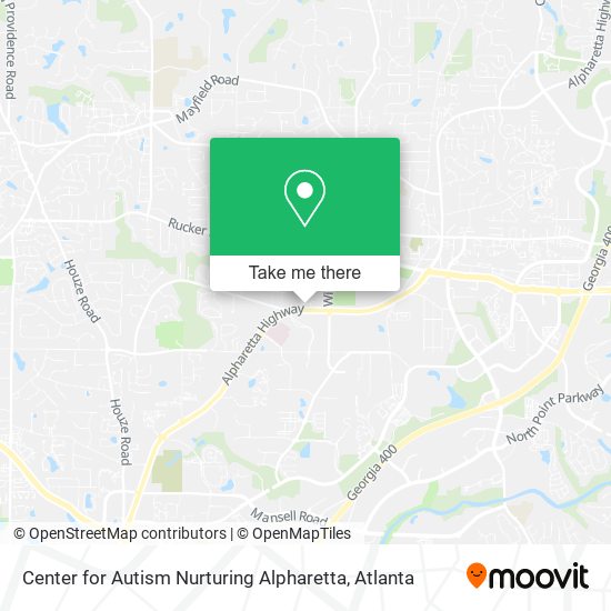 Center for Autism Nurturing Alpharetta map