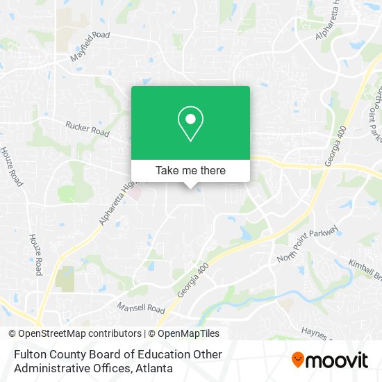 Fulton County Board of Education Other Administrative Offices map