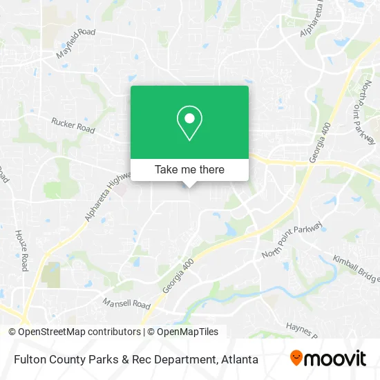 Fulton County Parks & Rec Department map