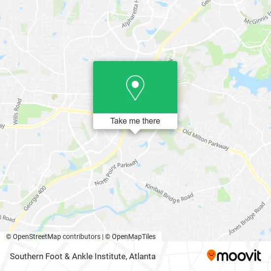 Mapa de Southern Foot & Ankle Institute