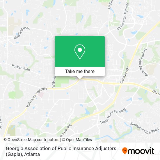 Mapa de Georgia Association of Public Insurance Adjusters (Gapia)