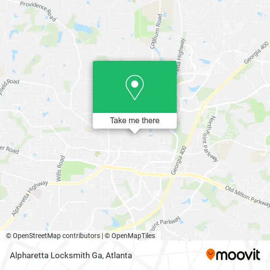 Alpharetta Locksmith Ga map